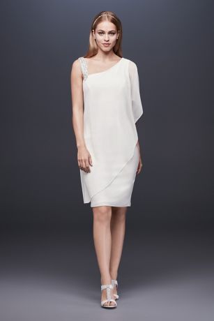 One Shoulder Short Sheath Dress